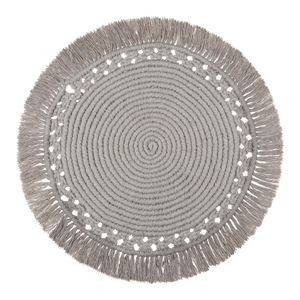 Dessous de verre de tapis de table fait à la main en coton et chanvre taille et design personnalisés marque privée - Product Image 2