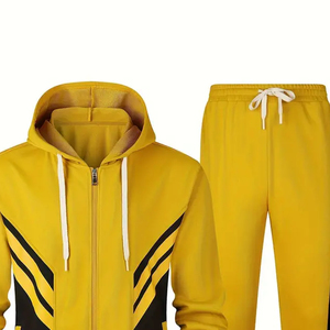 100% coton personnalisé mâle haute qualité costume hommes Jogging sport costumes deux pièces pantalon ensemble hommes piste Tech costume - Product Image 6