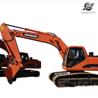 Excavatrice sur chenilles Doosan DH220LC de 22 tonnes, excavatrice hydraulique de taille moyenne à grande, moteur Doosan DB58TIS, excavatrice de construction coréenne d'occasion