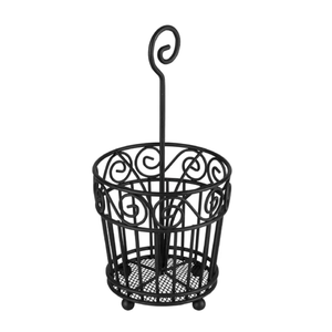 Latest Black Round Metal Wire Spoon Rest Cutlery Holder From Manufacturer & Exporter In India - Product Image 4