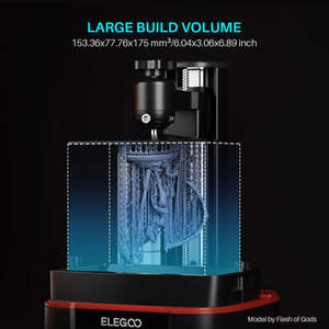เครื่องพิมพ์เรซิ่น 3 มิติ ELEGOO Mars 4 9K อัตโนมัติ สำหรับงานอุตสาหกรรม/ทันตกรรม/เครื่องประดับ ใช้เทคโนโลยี DLP/หน้าจอดิจิตอล สภาพมือสอง ใช้กับวัสดุ PLA - Product Image 5