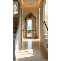 Miroir sur pied moderne en laiton, écologique, fait main, avec cadre métallique, épaisseur 4 mm, grande taille, pleine longueur, pour la maison