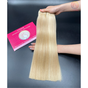Paquetes de cabello de donante virgen 100% Super Double Drawn # Butterscotch Color 16 pulgadas Paquete de cabello liso de color caliente - Product Image 2