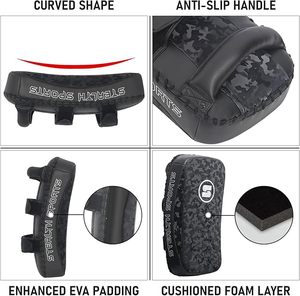 Premium Quality Curved Arm <b>Pad</b> for <b>Thai</b> Kickboxing <b>Muay</b> <b>Thai</b> MMA Training Focus Punch Mitts for Fitness Protection Boxing Target - Product Image 6