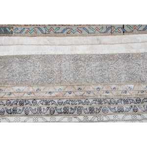 Tapis turc vintage 2,4x8,6 pi (73x263 cm), tapis floral brun gris - Product Image 5