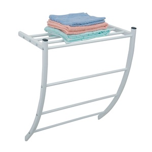 MSV 140436 - Porte-serviettes chromé, blanc - Product Image 1