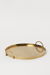 Plateau miroir rond en or à bord tressé pour un décor élégant du Ramadan et un présentoir de service festif à la maison ou à offrir - Product Image 6