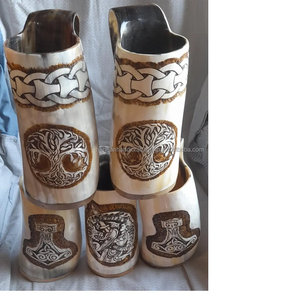 Mug en corne de buffle poli de haute qualité, élégant, écologique, nouveau design, portable, pour bar, fête, thème animal, bière - Product Image 2