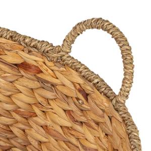 Panier rond en jacinthe d'eau et en herbe de mer tissé à la main avec poignées, panier de rangement fait à la main, vente en gros, écologique, fabriqué au Vietnam - Product Image 4