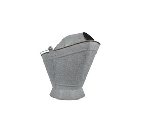 Cubo de carbón galvanizado inspirado en la granja para el mantenimiento limpio de la chimenea y el estilo decorativo vintage del hogar - Product Image 1