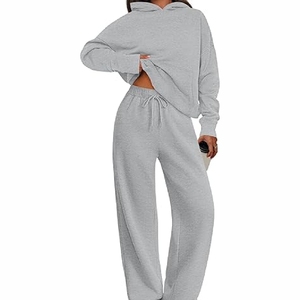 Ensembles de survêtement à capuche pour femmes de qualité professionnelle Vêtements imprimés lourds avec pantalon Caractéristiques de la taille Plus - Product Image 1