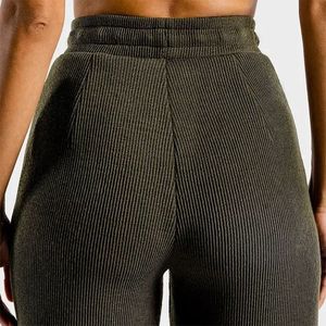 Joggers acanalados de alta calidad para mujer, cintura elástica, pantalones de chándal de pierna ancha para entrenamiento, nuevo diseño, verano XL, Yoga, 2023 - Product Image 5