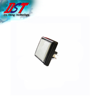Interrupteur à bouton-poussoir LED rectangulaire ABS 12V de haute qualité, marque DST, courant 5A, taille 51x34mm, multicolore, pour machine de jeu, fabriqué à Taïwan