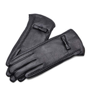 Wolson Industry Manufacturer Wholesale Quality Winter <b>Women</b> Classic Fashion Sheepskin Leather <b>Gloves</b> <b>Touch</b> <b>Screen</b> Compatible - Product Image 2