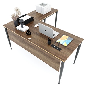 Modern L-Shaped <b>Computer</b> <b>Desk</b> with Steel Legs 160x150cm CONE II System HCCN018 - Product Image 3