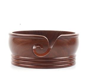 Cuenco para Hilos de Madera de Palisandro Indio, Elegante Cuenco de Madera de Sheesham para Tejer, Regalo Perfecto para Ella, Cuenco de Almacenamiento de Hilos de Madera de Haya Premium Hecho a Mano - Product Image 4