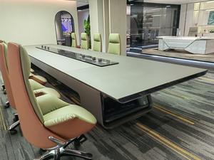 Modern Luxury Smart Large Executive Conference <b>Table</b> for <b>Office</b> Hotel Meeting Rooms 14-22 Seats Rectangle Wooden Multifunctional - Product Image 2