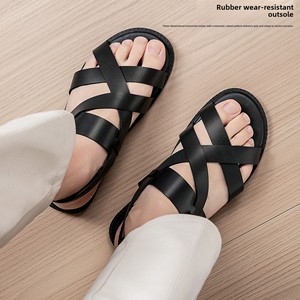 Sandales pour hommes, taille large, EUR 39-47, prêtes pour les vacances - Semelle en caoutchouc antidérapante, chaussures polyvalentes pour un usage quotidien décontracté, les voyages et les activités de plein air - Product Image 4