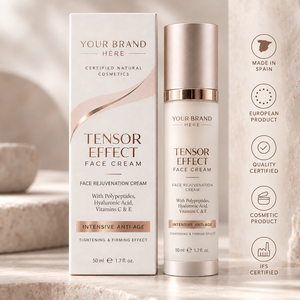 Crema Viso Effetto Tensor 50ml a Marchio Privato |   Rassodante e Anti-Età |   Produttore OEM Spagna - Product Image 1