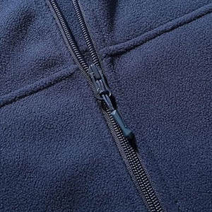 Veste polaire gris ardoise 240g, épaisse, thermique, couche intermédiaire, vêtements de travail d'automne, vente en gros OEM, fermeture éclair intégrale, broderie sur le devant - Product Image 4