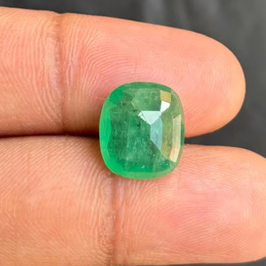 Piedra Preciosa Verde Esmeralda Natural, Corte Cojín, Calibrada, para Joyería, Facetada, Directo del Fabricante de India, Verde Zambia - Product Image 4
