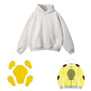 Sweat à capuche moto unisexe personnalisé avec logo coupe-vent pull à fermeture éclair avant niveaux de protection 1 2 haute qualité - Product Image 3