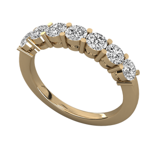 Anillo de Diamante Redondo de Corte Brillante, Oro Sólido de 14K, Certificado IGI, Estilo Minimalista Moderno Clásico, Unisex - Product Image 1
