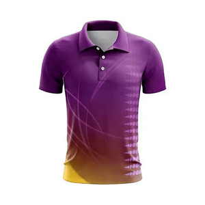 Haute qualité grande taille hommes Golf pour polos personnalisé pleine Sublimation respirant Polyester décontracté solide impression tricoté Style - Product Image 4