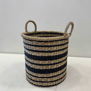 ตะกร้าเก็บของทรงกลมจากหญ้าทะเลสุดหรู - เป็นมิตรกับสิ่งแวดล้อม ใช้งานได้หลากหลาย - Product Image 3