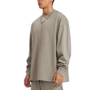 T-shirt Unisexe Ample à Manches Courtes en Coton 100% de Haute Qualité 240G, Style Rétro Américain, Couleur Unie, Écologique, Collection Printemps-Automne - Product Image 3