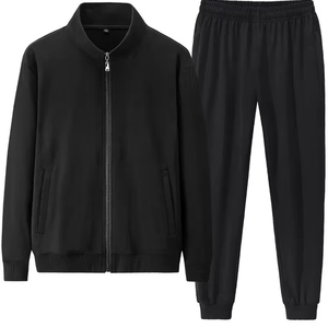 Trajes deportivos de algodón 100% para mujer, sudadera con estampado sólido, chándal para invierno para actividades al aire libre - Product Image 1