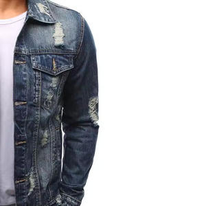 Chaqueta de mezclilla desgastada 2025, ropa de calle Unisex informal, abrigos de mezclilla azul con decoración de botones, OEM personalizado para invierno - Product Image 2