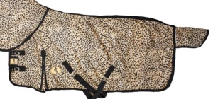 Couverture de cheval en maille combinée portable de qualité supérieure, doublure 100% nylon, confortable, durable, imprimés léopard, utilisation en dressage, printemps/automne - Product Image 5