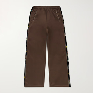 2024 pantalons de survêtement décontractés à motif droit pour hommes de haute qualité pantalons de survêtement évasés empilés avec conception de peinture Patchwork élastique - Product Image 2
