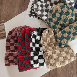 Bonnet d'hiver unisexe en gros, imprimé intégral, logo personnalisé, bonnet en acrylique tricoté à revers, bonnets beanie 2025 - Product Image 3