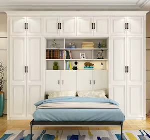 Camas Murphy plegables tamaño Queen King y ultra modernas, diseño oculto para ahorrar espacio en la pared con armario integrado - Product Image 2