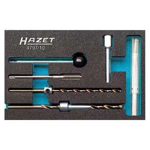Hazet 10-Piece <b>Thread</b> Repair <b>Tool</b> Set for Injector Fastening Screw Product Category <b>Thread</b> Inserts - Product Image 2