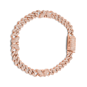 Pulsera de eslabones cubanos de mariposa con tachuelas de diamantes de moissanita personalizada para mujer declaración de moda de lujo de la India - Product Image 1