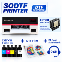 Printer DTF Desktop A3 XP600 Printhead Lebar Cetak 300mm Sirkulasi Tinta Putih Pencampuran untuk Pakaian Tas Ransel
