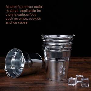 Mini seau en métal en fer blanc pour le glaçage des frites - Product Image 2