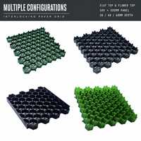 Grilles de gazon emboîtables en HDPE+PP, pavés en plastique alvéolés pour le stationnement des voitures et les allées