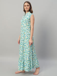 Camisón Victoriano Elegante de Encaje y Algodón para Mujer, Estampado Floral, Largo, Transpirable, con Bolsillo Lateral, para Primavera/Verano - Product Image 4