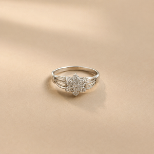 Rhodium-Plated Geometric CZ <b>Ring</b> for <b>Kids</b>-Vintage Modern Brass Fashion Jewelry - Product Image 3