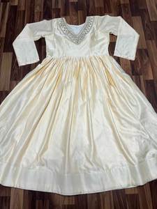 Traje Anarkali Salwar con estampado de gran vuelo, estilo cuello en V, largo hasta el suelo, 3 metros, estilo actriz de series de televisión, el más hermoso, para uso adulto. - Product Image 6