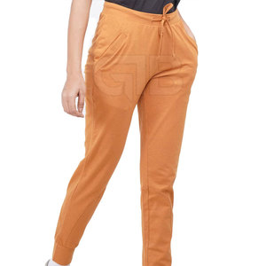 Women's Casual Lightweight Windproof <b>Trousers</b> Comfortable Breathable Quick Dry Mid Waist Flat Front 100% Cotton <b>Drawstring</b> - Product Image 2