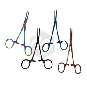 คีมหนีบห้ามเลือด Crile ขนาด 5.5 นิ้ว แบบตรง สำหรับผ่าตัด ผลิตจากเหล็กกล้าไร้สนิมเคลือบสี ใช้ด้วยมือ สำหรับการห้ามเลือดทางการแพทย์ - Product Image 2