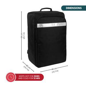 Sac à dos isotherme pour livraison de nourriture, imperméable, fermeture éclair, polyester, design moderne, portable et facile à transporter - Product Image 2