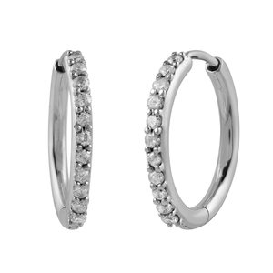 Luxury design 925 sterling <b>silver</b> white cubic zirconia <b>hoop</b> <b>earrings</b> for women - Product Image 4