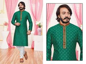 Dernière collection de pyjamas Kurta pour hommes avec veste, look superposé élégant, parfait pour les mariages d'hiver et les tenues de réception - Product Image 6