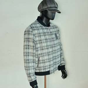 Veste universitaire imperméable en cuir avec strass pour hommes, blouson d'aviateur Moto de course Moto avec cric en cuir - Product Image 2